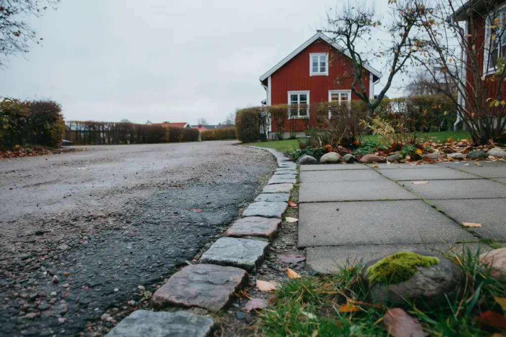 kantsten runt uppfart och g ngar material s ttning och vanliga misstag p villatomten