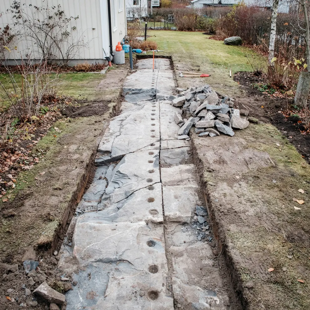 stensprackning bergsprangning alvsjo